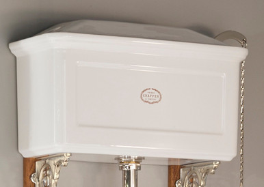 Thomas Crapper High-level WC Set with Ceramic Cistern – Nickel - excludes seat