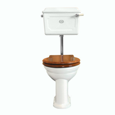 Thomas Crapper Low-level Ceramic Cistern WC Set - Nickel - excludes seat