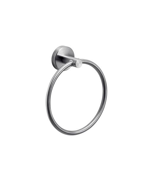 Flow  towel ring brushed stainless steel