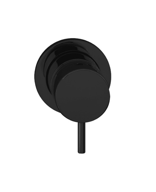 Flow 1/2inch concealed round manual shower or mixing valve satin black