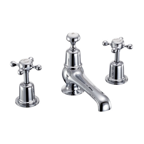 Claremont 3 Tap Hole Basin Mixer with Pop-up Waste- finish options