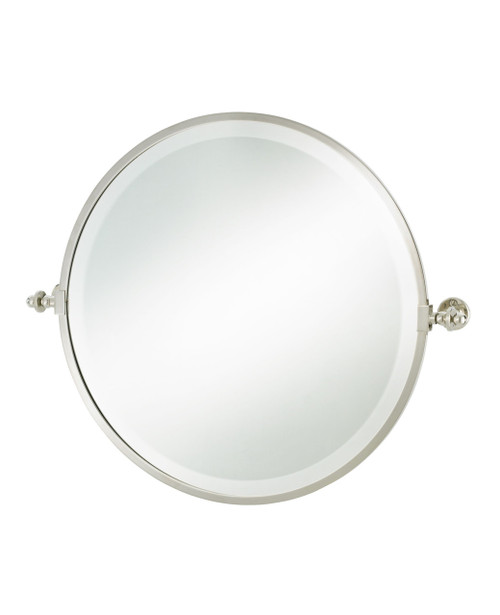Tradition round tilting bathroom mirror - finish options