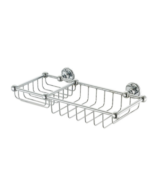 Tradition double soap or sponge basket - finish options Tradition double soap or sponge basket - finish options