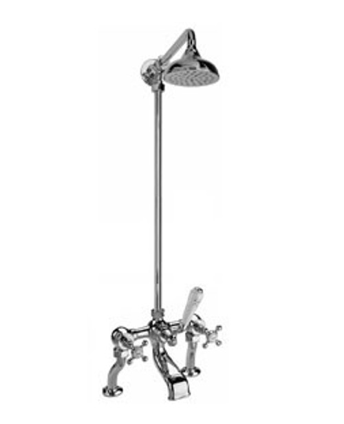 Tradition bath mounted 5inch rose/fixed riser bath/shower mixer - finish options