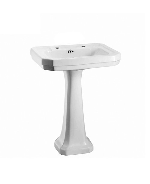 Burlington I 57cm 2-taphole basin and pedestal