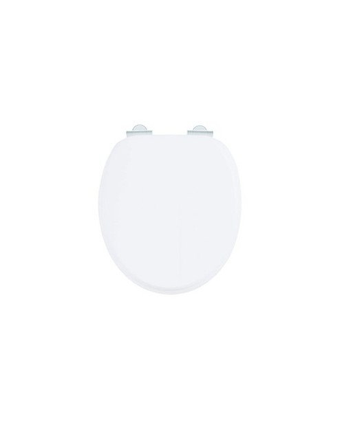 Burlington wooden toilet seat and cover matt white and soft close hinges