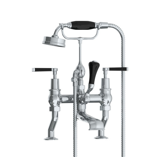 Lefroy Brooks Mackintosh black lever deck mounted bath shower mixer Lefroy Brooks Mackintosh black lever deck mounted bath shower mixer