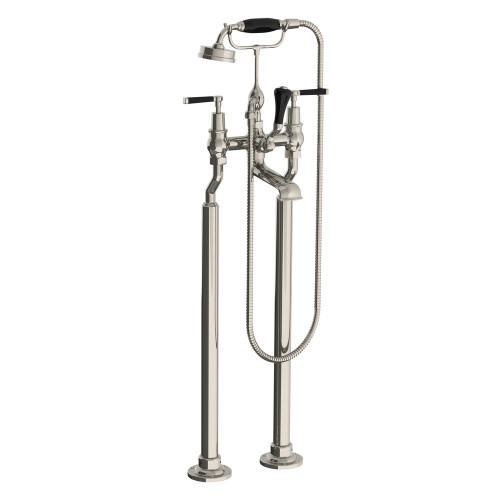 Lefroy Brooks Mackintosh black lever bath shower mixer with standpipes Lefroy Brooks Mackintosh black lever bath shower mixer with standpipes