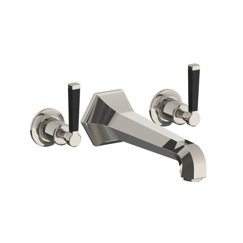 Lefroy Brooks Mackintosh wall bath filler with black levers Lefroy Brooks Mackintosh wall bath filler with black levers