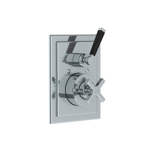 Lefroy Brooks Mackintosh black concealed single outlet thermostatic valve