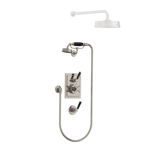Lefroy Brooks Mackintosh black concealed thermostatic valve with hand shower Lefroy Brooks Mackintosh black concealed thermostatic valve with hand shower
