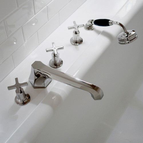 Lefroy Brooks Mackintosh five hole bath set with diverter & pull out hand shower
