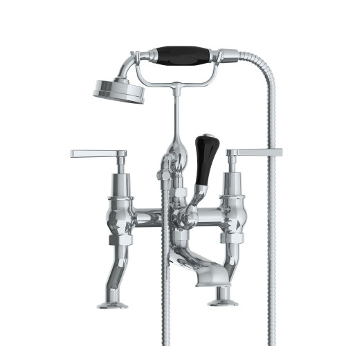 Lefroy Brooks Mackintosh deck mounted bath shower mixer with metal lever