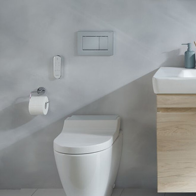 Geberit Sigma 12cm Concealed Dual Flush Cistern with Geberit Sigma 30 - Chrome Flush Plate