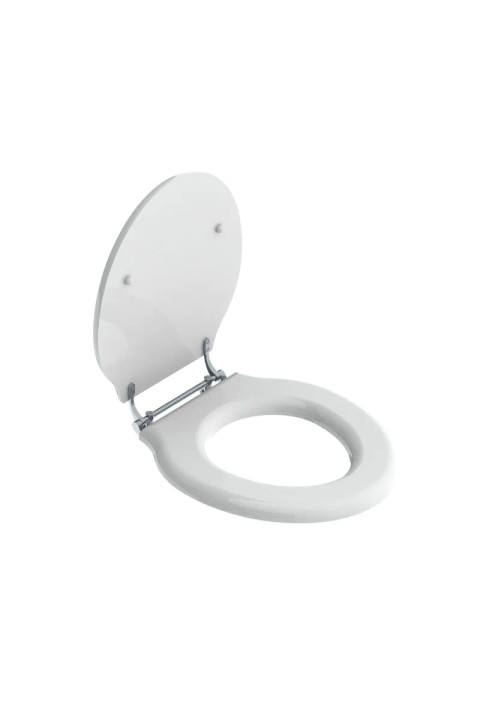Lefroy Brooks Classic Gloss White Lavatory Seat With Bar Hinge