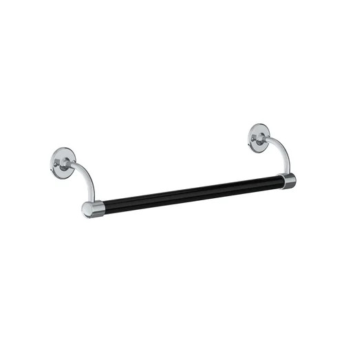 Lefroy Brooks Classic 508mm large bore black enamelled towel rail