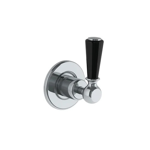 Lefroy Brooks Classic black wall mounted two way diverter Ø75mm wall plate