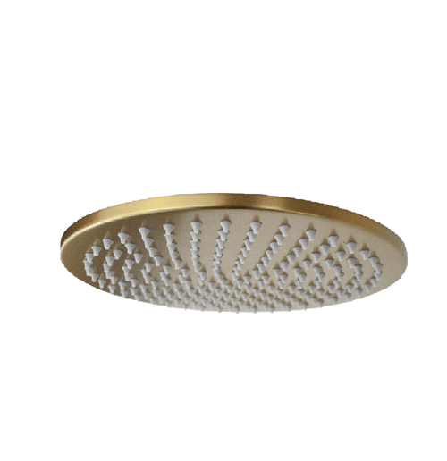 Linea Round Shower Head 300mm - Satin Brass