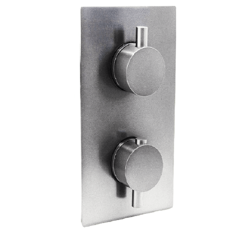 Linea Thermo Valve 3 Outlet - Satin Steel