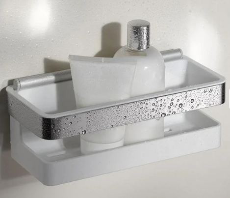 Keuco Moll Shower Shelf  With Integrated Glass Wiper - Chrome