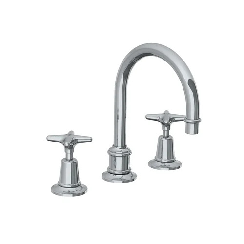 Lefroy Brooks LS 1230 Classic tubular basin mixer with star handles and click-up waste