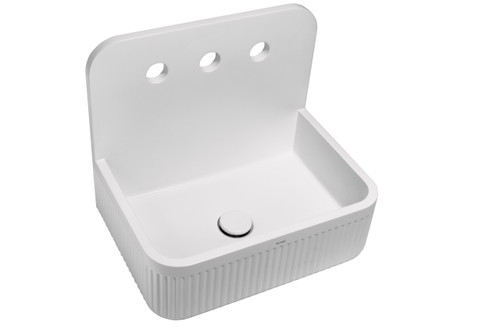 ZAROS ConKréte 3 Taphole Basin White