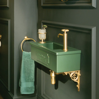 Thomas Crapper Bentham 'Forest Green' Cloakroom Basin – Right hand