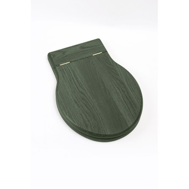 Thomas Crapper Oval W.C. Seat - Forest Green - Chrome fittings