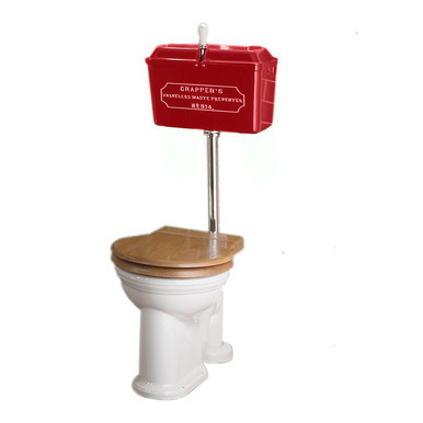Thomas Crapper 814 'Red' Cast Cistern Low-level WC Set - Nickel - excludes seat