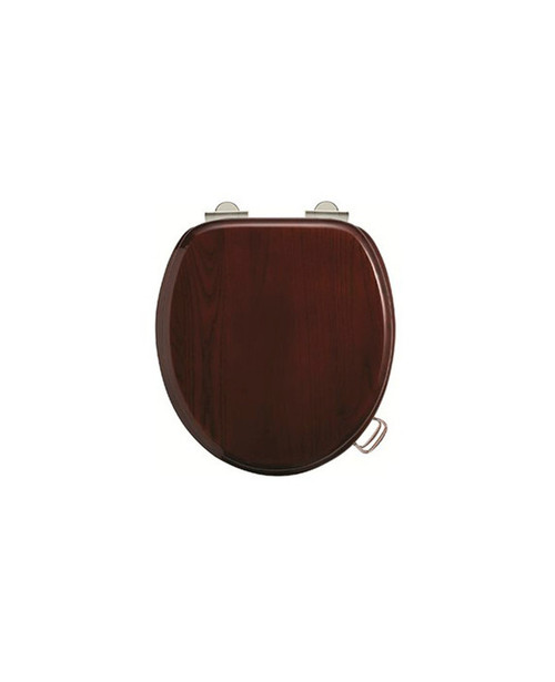 Burlington wooden toilet seat and cover mahogany and soft close hinges