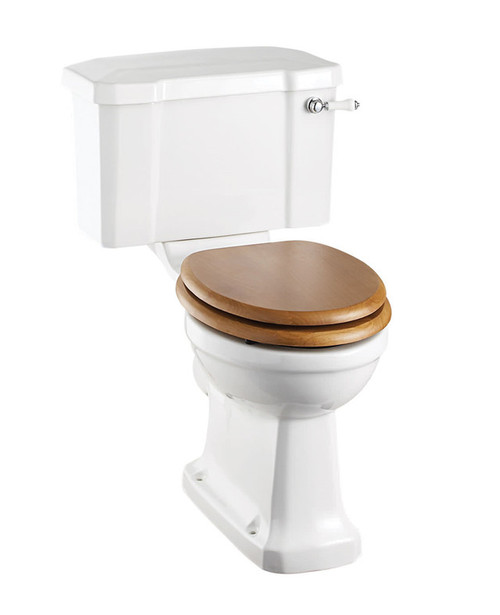 Burlington 52cm close coupled toilet suite with chrome fittings excluding toilet seat