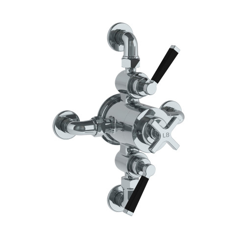 Lefroy Brooks Mackintosh black exposed dual control thermostatic valve