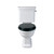 Etoile close coupled Toilet suite excludes seat - finish options