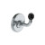 Lefroy Brooks Classic single robe hook with black acorn