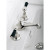 Lefroy Brooks Classic basin mixer with black levers and pop-up waste