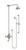 Lefroy Brooks Classic dual control thermostatic valve with riser, 5" rose & hand shower on sliding rail