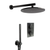 Linea Complete Dual Outlet Sower Kit with 300mm Showerhead - Satin Gunmetal