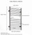 JIS Electric only Ouse 700x520mm heated towel rail - Standard Element