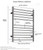 JIS Electric only Ouse 700x620mm heated towel rail - Standard Element