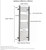 JIS Electric only Ashdown 1250x300mm heated towel rail - Standard Element