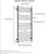 JIS Electric only Ashdown 1250x520mm heated towel rail - Standard Element