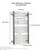 JIS Electric only Adur 1250x520mm heated towel rail - Standard Element