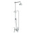 Lefroy Brooks WL 1700 Classic deck mounted bath shower mixer with white levers, riser, hand shower & 5" rose