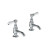 Lefroy Brooks WL 8022 Classic basin pillar taps with white levers