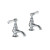 Lefroy Brooks WL 8054 Classic bath pillar taps with white levers