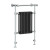 Lefroy Brooks BK 3202 Classic black towel warmer with stainless steel radiator - Electric