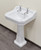 Burlington II 62cm 2-taphole basin and pedestal