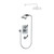 Lefroy Brooks Mackintosh black concealed thermostatic valve with hand shower