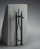 Fantini Sailing floor standing bath shower mixer kit PVD gun metal