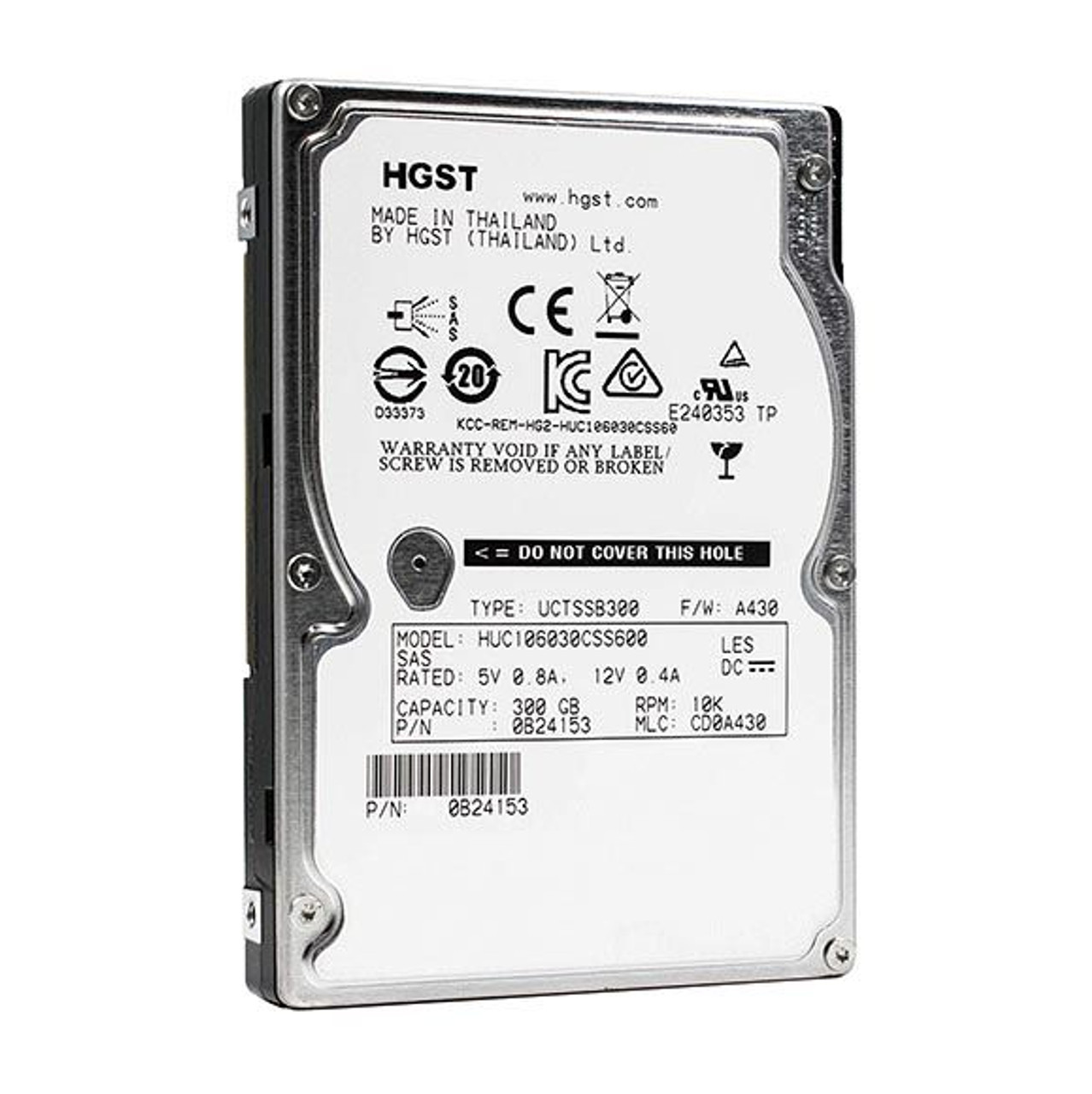 0B24153 | HITACHI | ULTRASTAR C10K600 300GB SAS 6GB/S 10000RPM 64MB CACHE 2.5-INCH HARD DRIVE